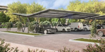 BayWa r.e. distribue les ombrières solaires de parking Manorga