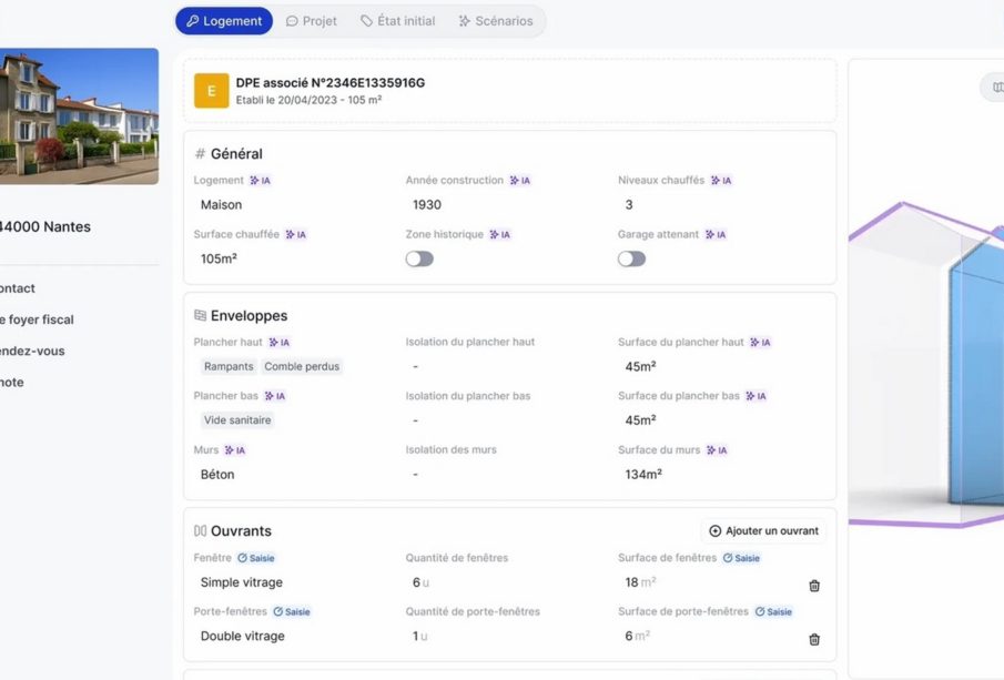 Kelvin lance la modélisation 3D à partir d'une adresse pour la rénovation énergétique